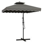 Parasol – Zweefparasol - UV-bescherming – Donkergrijs