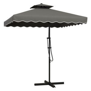 Parasol – Zweefparasol - UV-bescherming – Donkergrijs
