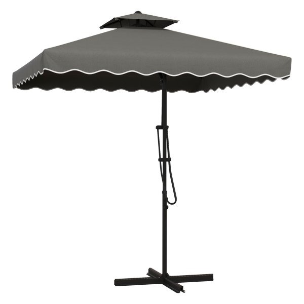 Parasol – Zweefparasol - UV-bescherming – Donkergrijs