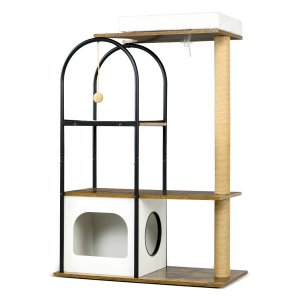 Kattenboom - Rustieke Krabpaal - Groot slaapgedeelte - Krabmat - Beige