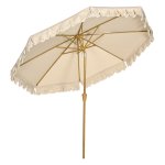 Strandparasol – Kaki Paradise - Ruches – Verstelbare kanteling - Groen
