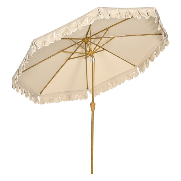 Strandparasol – Kaki Paradise - Ruches – Verstelbare kanteling - Groen