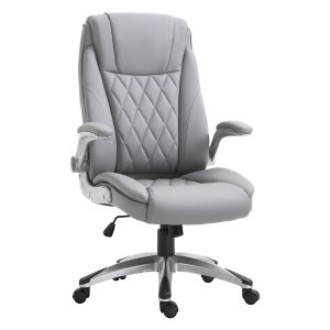 Bureaustoel - Ergonomia - Verstelbare armleuningen - Kantelfunctie - Grijs