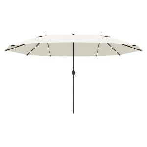 Parasol - LuxeGenie - Dubbel - LED-verlichting - Crèmekleur