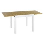 Eettafel - Tuinmeubelen - Uitschuifbaar - Houtachtig aluminium - Natuurlijk wit