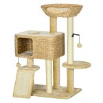 Krabmeubel - PawHut - 2 ligoppervlakken - speelbal - beige