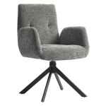 Fauteuil - Moderne draaibare - Armleuning - Donkergrijs