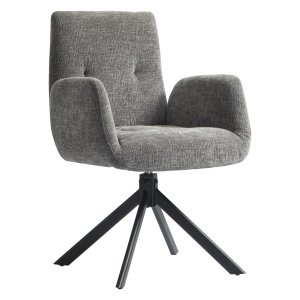 Fauteuil - Moderne draaibare - Armleuning - Donkergrijs