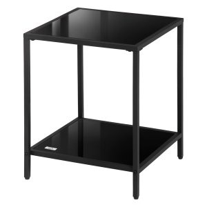 Bijzettafel - Stijlvol Design - Opbergruimte - Zwart
