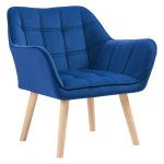 Fauteuil - Scandinavisch design - Fluweel - Blauw