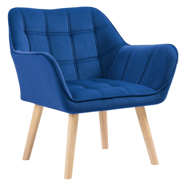 Fauteuil - Scandinavisch design - Fluweel - Blauw