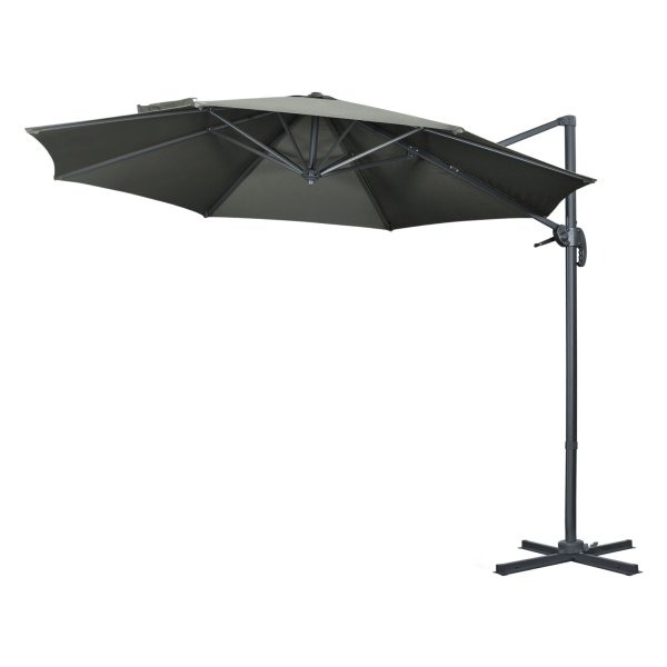 Zweefparasol - LuxeLife - Draaifunctie - Aluminium - Grijs