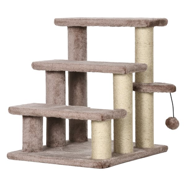 Krabpaal - HappyPets - Pluche Krabpalen – Speelbal - Bruin