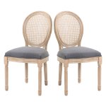 Eetkamerstoelen - Comfortabele zitting - Vintage retro - Grijs