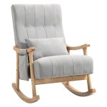 Schommelstoel - Luxe comfort - Lendenkussen - Grijs