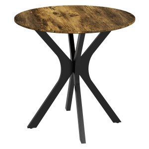 Eettafel - Rustieke stijl - MDF en staal - Bruin