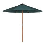 Balkonparasol - Houten - Compact - Donkergroen