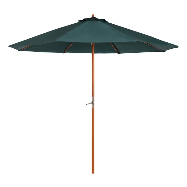 Balkonparasol - Houten - Compact - Donkergroen