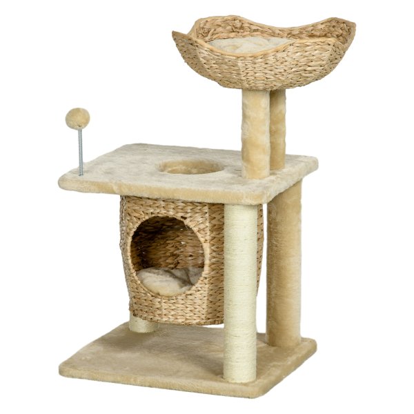 Klimtoren - LuxeKatten - Speelbal - Kattenboom - Beige
