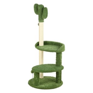 Kattenboom - Speelse Kater - 2 niveaus - Klimtouw - Grijs