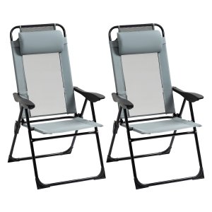 Ligstoelen - Amazing Outdoor - weerbestendig - Verstelbaar - Grijs