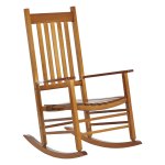 Tuinstoel - Houtcraft - Schommelend comfort - Natuurlijke look - Beige