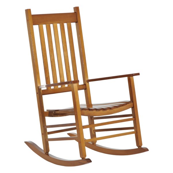 Tuinstoel - Houtcraft - Schommelend comfort - Natuurlijke look - Beige