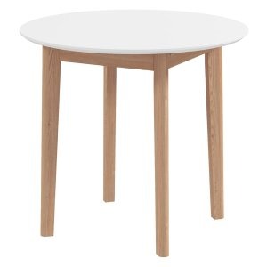 Eettafel - Landelijk Wonen - Massief hout - Ronde vorm - Wit