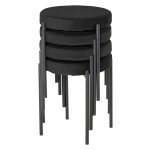 Eetkamerstoelen - Modern Living - Fluweel - Stapelbaar - Zwart