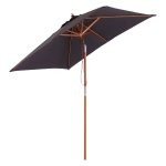Tuinparasol - Luxetuin - Kantelbaar en verstelbaar - Donkergrijs