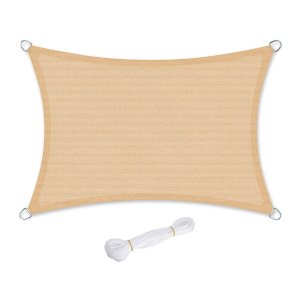 Zonnezeil - SunShield - UV-Bescherming - Ademend - Zandgeel