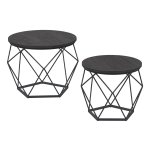 Salontafels - Modern Living - Afneembaar Tafelblad - Stalen Frame - Houtskool Grijs