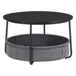 Salontafel - Modern Living - Opbergruimte - Ronde vorm - Inktzwart