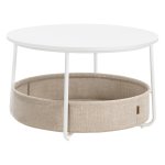 Salontafel - Moderne stijl - Opbergruimte - Wit/Kameelbruin