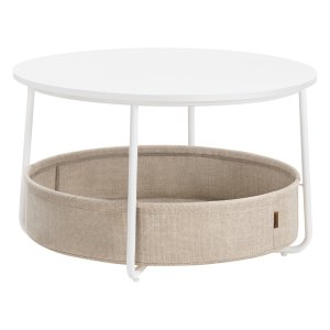 Salontafel - Moderne stijl - Opbergruimte - Wit/Kameelbruin