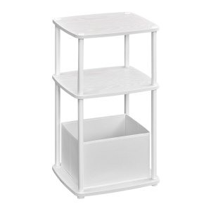 Bijzettafel - Stoffen mand - Modern - Sneeuwwit