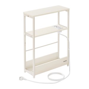 Bijzettafel – HandigDesign – Stekkerdoos – 3-Niveaus - Crème Wit