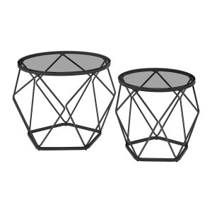 Salontafels - Elegance Home - Moderne stijl - Afneembaar tafelblad - Grijs/Zwart