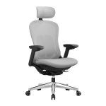 Ergonomisch Bureaustoel - Canvas Comfort - Verstelbare Rugleuning - 4D Armleuningen - Grijs