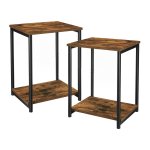 Tafelset - DuurzameX - Opbergschap - Stalen frame - Bruin & zwart
