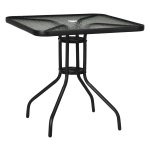 Tuintafel - Weerbestendig - Parosolgat - Zwart