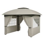 Tuinprieel - LuxeGarden - Waterafstotend - Dubbel dak - Lichtgrijs