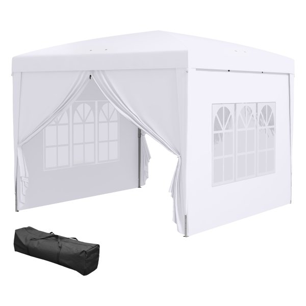 Prieel - LuxeLife - UV-bescherming - Stalen frame - Wit