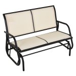Schommelbank - Outdoor Living - Metaal frame - Zwarte zitting