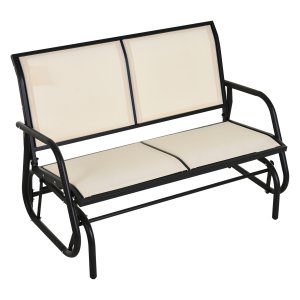 Schommelbank - Outdoor Living - Metaal frame - Zwarte zitting