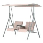 Tuinschommelbank - Luxe Garden - Bekerhouder & Zonnedak - Beige