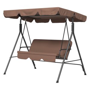 Hollywoodschommel - - Verstelbaar dak - Waterafstotend - Grijs