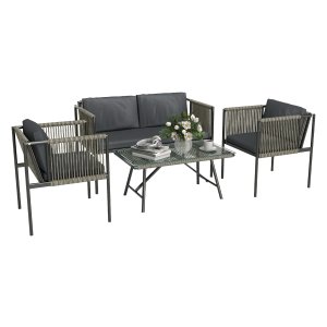 Loungeset - Garden Delight - Weerbestendig - Grijs
