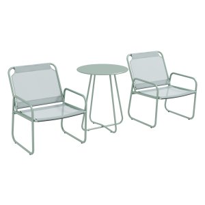 Bistroset - Stijlvolle Groene Mesh - Balkonmeubelset - Tuin en Terras - Groen