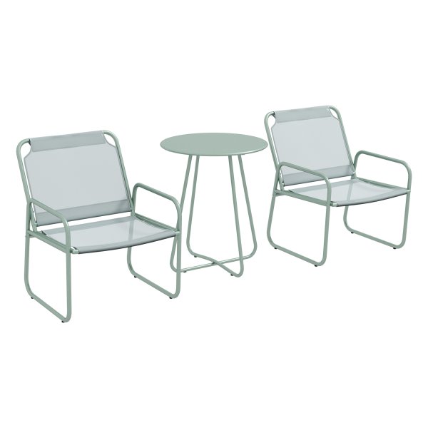 Bistroset - Stijlvolle Groene Mesh - Balkonmeubelset - Tuin en Terras - Groen